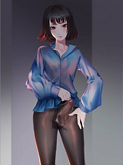 Drawn futanari sparkle with their dicks - image nr. 1