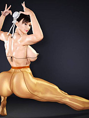 Drawn street fighter girls showing off - image nr. 2