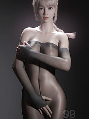 Drawn images of sexy girls in nylon - image nr. 4