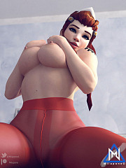 Drawn images of sexy girls in nylon - image nr. 6