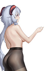 Blue Haired Girl In Black Tights - image nr. 4