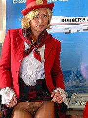 Naughty stewardess Tracey Coleman takes - image nr. 3