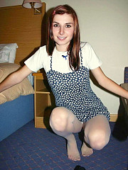 Teenage girls showing off their legs - image nr. 2