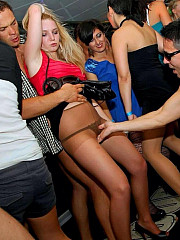 Party girls flashes her privates in - image nr. 5