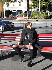 Girl Ingrey Pantyhose Outdoors - image nr. 7