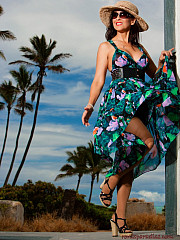 Roni in seamless pantyhose near the - image nr. 2