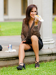 Out And About Town In Sheer Pantyhose - image nr. 5