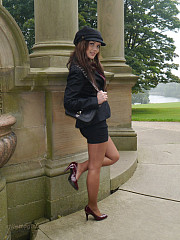 Girl In Showing Off Her Sexy Legs In Barely - image nr. 2