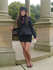 Girl In Showing Off Her Sexy Legs In Barely - image nr. 5