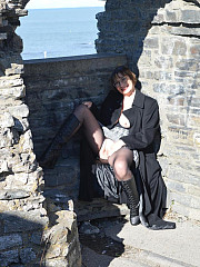 Barbie Slut In Pantyhose Outdoors - image nr. 12